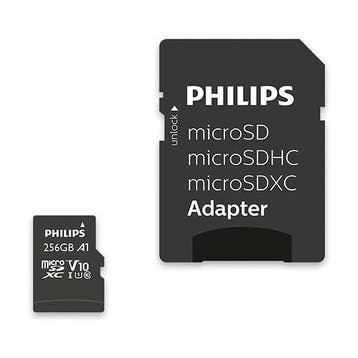 Micro SDXC kaart | Philips | 256 GB (Class 10), Verzenden, Nieuw, Philips