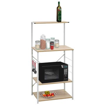 vidaXL Magnetronkast 60x39,6x123 cm bewerkt hout wit en, Huis en Inrichting, Verzenden, Nieuw