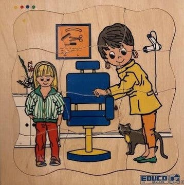 Educo puzzel Bij de kapper (4-lagen), Verzenden, Nieuw