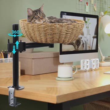 Ergonomisch Kattenbed voor Bureau met 360° Draai- en Hoogtev, Verzenden, Nieuw