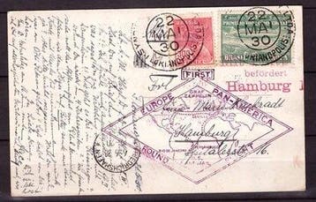 Duitsland 1930 - Luchtpostmarkering: Zeer zeldzame eerste, Postzegels en Munten, Postzegels | Europa | Duitsland, Gestempeld
