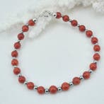 Bloedkoraal - Zilver - Armband - CORALLO MEDITERRANEO, Antiek en Kunst