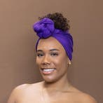 Paarse hoofddoek - Headwrap van stretchy Jersey stof, Ophalen of Verzenden, Nieuw