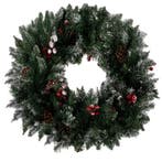 Ruhhy Besneeuwde Kerstkrans - 45 cm - Sfeervolle Deur- en..., Ophalen of Verzenden, Nieuw