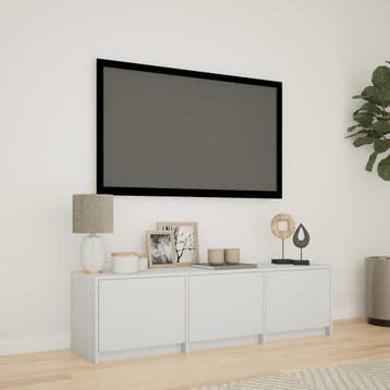 vidaXL TV-kast met LED 140 x 34 x 40 cm Wit Geconstrueerd, Huis en Inrichting, Kasten | Televisiemeubels, Minder dan 50 cm, Verzenden