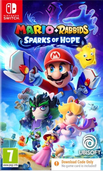 Mario + Rabbids Sparks of Hope (Downloadcode in box) Switch, 1 speler, Ophalen of Verzenden, Zo goed als nieuw, Vanaf 7 jaar