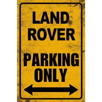Landrover Parking only Parkeerbord Wandbord Tekstbord Bord, Verzamelen, Ophalen of Verzenden, Nieuw, Auto's