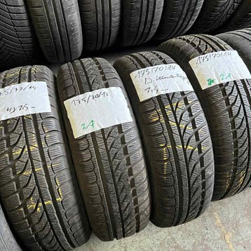 4 x Dunlop 175-70-14 Winterbanden 7,5mm, 14 inch, Gebruikt, 175 mm, Band(en)