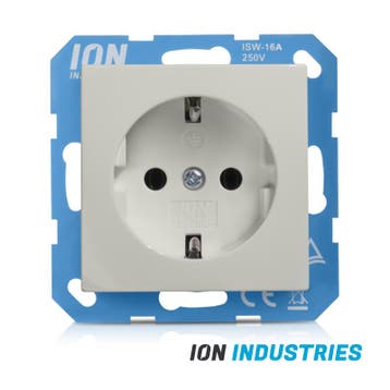 ION INDUSTRIES - Wandcontactdoos E1 alpin wit, Verzenden, Nieuw, Overige fittingen