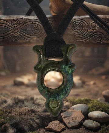 Keltisch Brons Prachtige amulet-hanger. In uitstekende