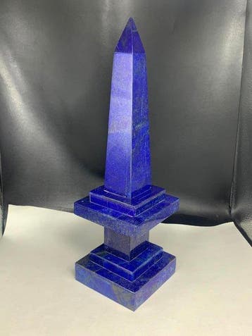 Lapis lazuli van premiumkwaliteit Obelisk - Hoogte: 34 cm -
