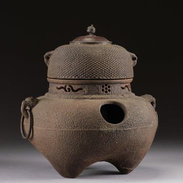 Chagama  (ijzeren theeketel) - Brons, IJzer (gegoten) -