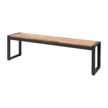 Banken | Hout/Staal | Hout (Acacia) | Zwart Frame |, Verzenden, Nieuw in verpakking