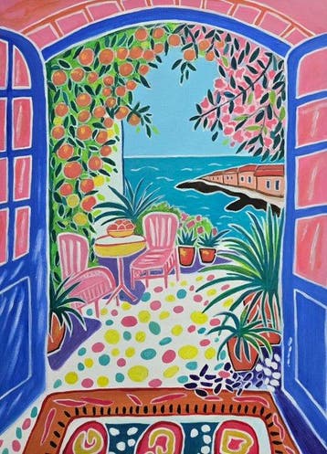 École fauve française (XX) - Terrasse dété