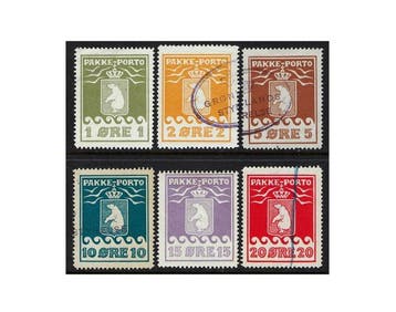 Groenland 1915 - Polar Bears pakketpost-set - N. 4/9, Gestempeld