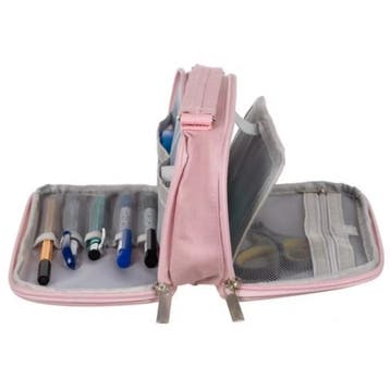 Maaleo Dubbel Uitschuifbare Etui - Roze - Twee Vakken en..., Ophalen of Verzenden, Nieuw