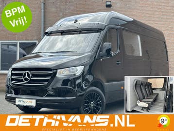 Zakelijke Lease |  Mercedes-Benz Sprinter 317CDI 170PK L3H2, Automaat, Stof, Gebruikt, Zwart