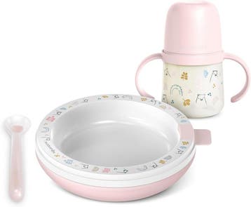 Kinderservies Suavinex - Roze | Retourdeal 49% Korting, Ophalen of Verzenden, Zo goed als nieuw, Overige typen