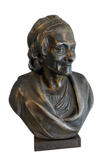 Buste, Voltaire bust - 23 cm - spelt