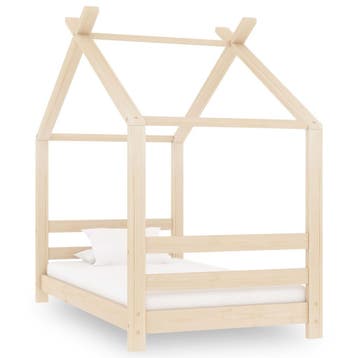 vidaXL Kinderbedframe massief grenenhout 70x140 cm, Kinderen en Baby's, Kinderkamer | Bedden, Verzenden, Nieuw