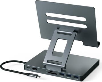 Type C Hub MacBook & Tablet | Grijs | 50% Korting, Docking station, Telefoon, Ophalen of Verzenden, Zo goed als nieuw