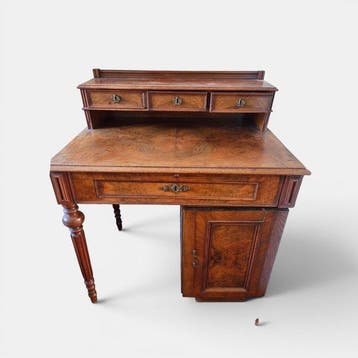 Bureau - Mahonie - Mahonie bureau, Antiek en Kunst