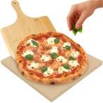 Ruhhy Cordieriet pizzasteen 38 x 36 cm met bamboe schep v..., Ophalen of Verzenden, Nieuw