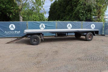 Veiling: Platte Aanhangwagen Zelfbouw 1980, Overige kleuren, Overige brandstoffen, Aanhangers en Opleggers, BTW verrekenbaar