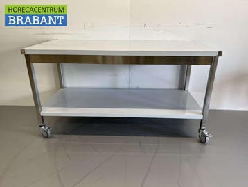 RVS Verrijdbare Werktafel Tafel Op Wielen 160 x 70 x 85 cm, Zakelijke goederen, Horeca | Keukenapparatuur, Ophalen of Verzenden