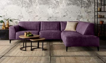 Hoekbank Aspen - hoekbanken - Paars, Nieuw, 150 cm of meer, Leer, 250 tot 300 cm