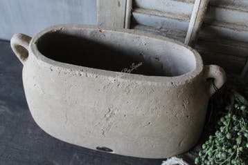 Brynxz ovale pot met oren Taupe 36 x 16 x 24 cm, Ophalen of Verzenden, Nieuw