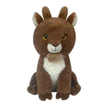 Geit Gerrit knuffel - pluche - bruin - 23 cm, Verzenden, Nieuw