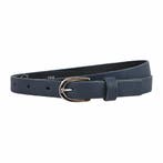 Landley Smalle Dames Riem - Leer - Tailleriem - Blauw - 115, Kleding | Dames, Riemen en Ceinturen, Verzenden, Nieuw, 100 cm of meer