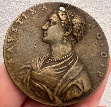 Italië. Medaglia rinascimentale XVI secolo - Faustina la