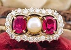 Ring - 18 karaat Geel goud, Witgoud Robijn - Diamant, Nieuw