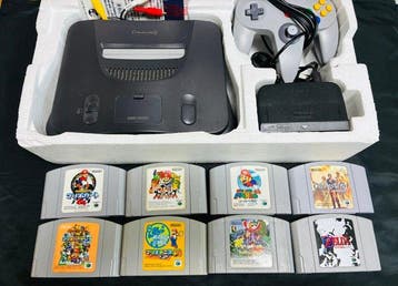 Nintendo - Nintendo 64 - N64 Console Complete in Box CIB + 8, Nieuw