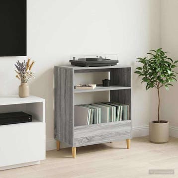 vidaXL Platenspeler Steun Grijs Sonoma 71 x 39,5 x 83 cm, Verzenden, Nieuw