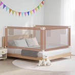 vidaXL Bedhekje peuter 180x25 cm stof taupe, Verzenden, Nieuw
