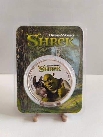 Niue. 2 Dollars 2021, Shrek, 1 Oz .999 Silver (Zonder