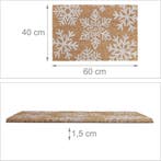 deurmat kokos - sneeuwvlokken - 60 x 40 cm - antislip -, Verzenden, Nieuw