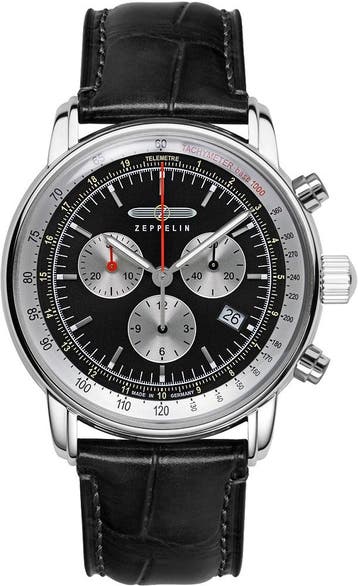 Zeppelin 8888-2 LZ14 Marine chronograaf heren horloge, Overige merken, Staal, Verzenden, Polshorloge