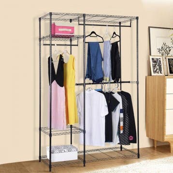 2dekans | Coast Draagbare stalen kast hanger opslag Rack, Ophalen of Verzenden