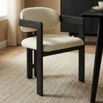 *WOONWINKEL* Eetkamerstoel Zwart Hout Met Armleuning, Verzenden, Nieuw
