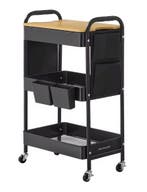 Metalen Opbergtrolley met 3 Lagen, Deksel & Organizers, Verzenden, Nieuw