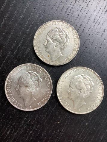 Nederland. Wilhelmina. 2 1/2 Gulden 1933-1940 (Zonder, Postzegels en Munten, Munten | Nederland