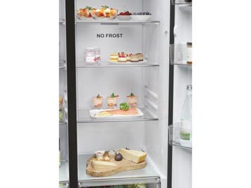 Haier HSR5918DIPB - Amerikaanse koelkast - 511 liter - Zwart, Witgoed en Apparatuur, Verzenden, Zo goed als nieuw