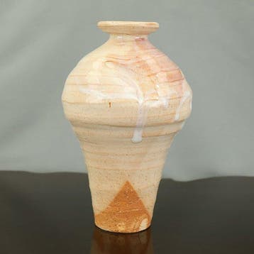 Vaas - Aardewerk - Japan - Hagi-porselein hangende vaas, Antiek en Kunst