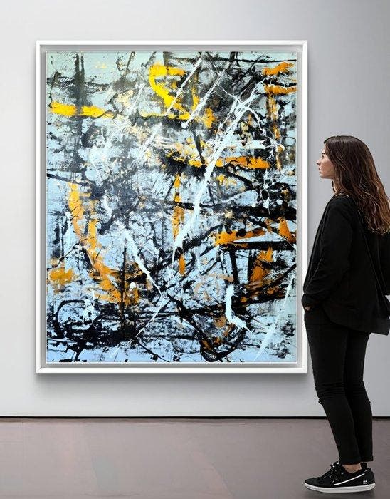 Micha Lenartowicz - Abstract Composition - XXL, Antiek en Kunst, Kunst | Schilderijen | Modern