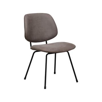 Stoel Bello | Taupe | Micro Suede | Zwart Metalen Frame | 2, Verzenden, Nieuw in verpakking