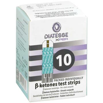 Diatesse ß – ketonen teststrips - 10 stuks, Verzenden, Nieuw